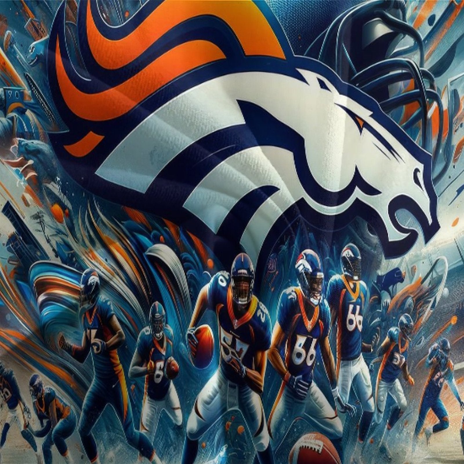 Denver Broncos Bedding Set Duvet Cover Without Filler