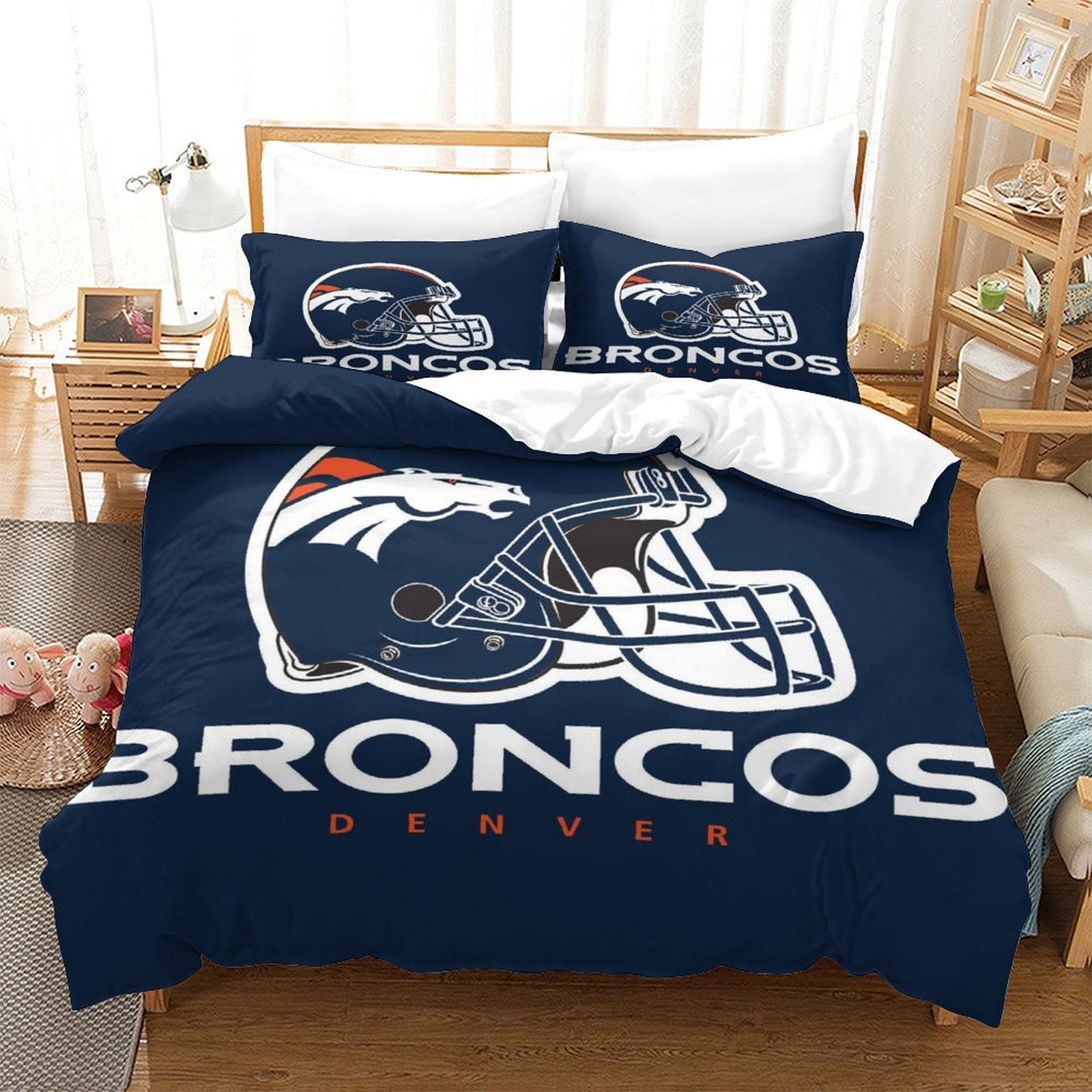 Denver Broncos Bedding Set Duvet Cover Without Filler