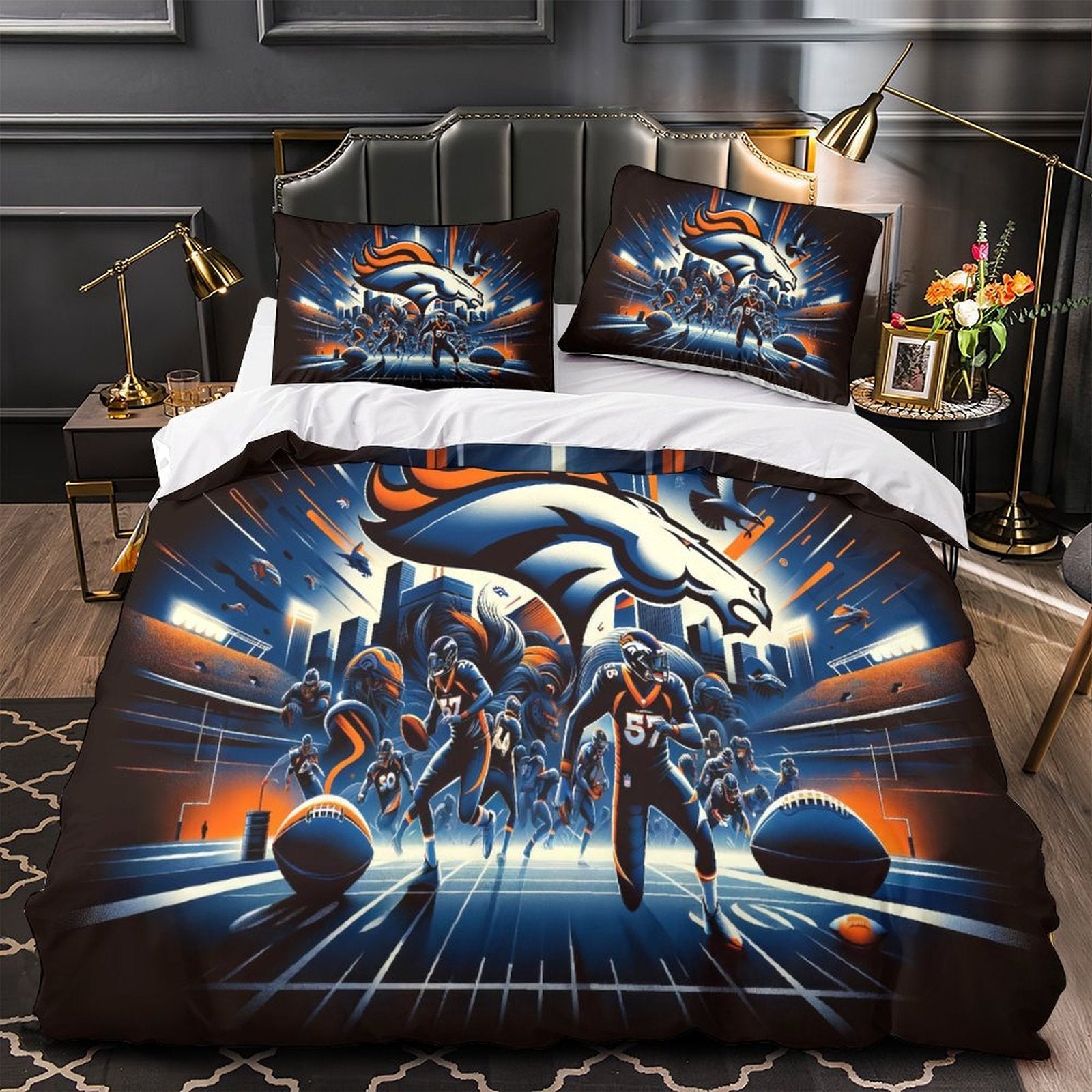 Denver Broncos Bedding Set Duvet Cover Without Filler