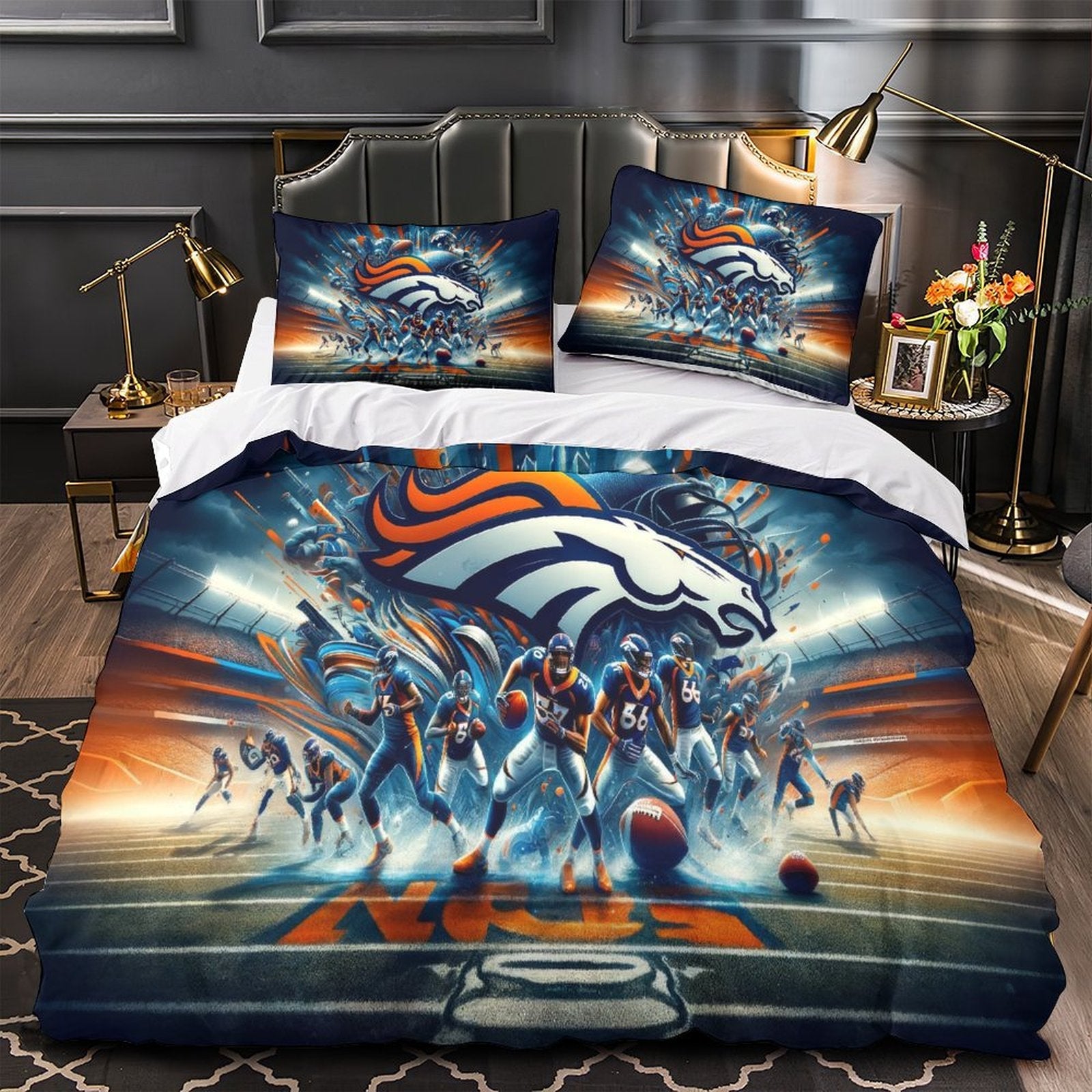 Denver Broncos Bedding Set Duvet Cover Without Filler