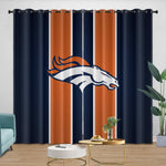 Denver Broncos Curtains Blackout Window Drapes Room Decoration