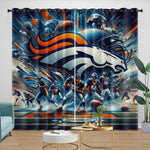 Denver Broncos Curtains Blackout Window Drapes Room Decoration