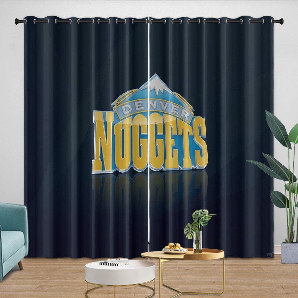 Denver Nuggets Curtains Blackout Window Drapes Room Decoration