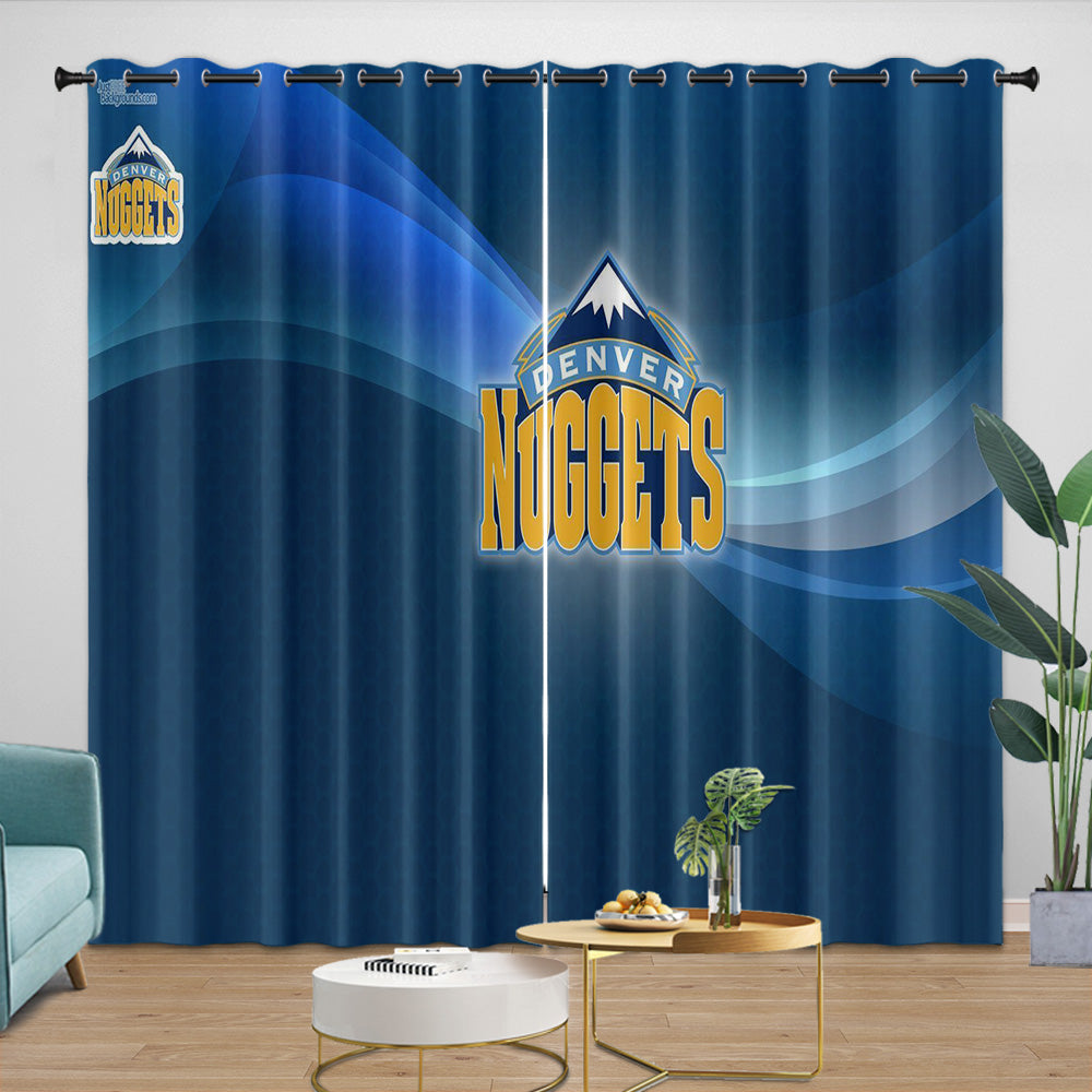 Denver Nuggets Curtains Blackout Window Drapes Room Decoration