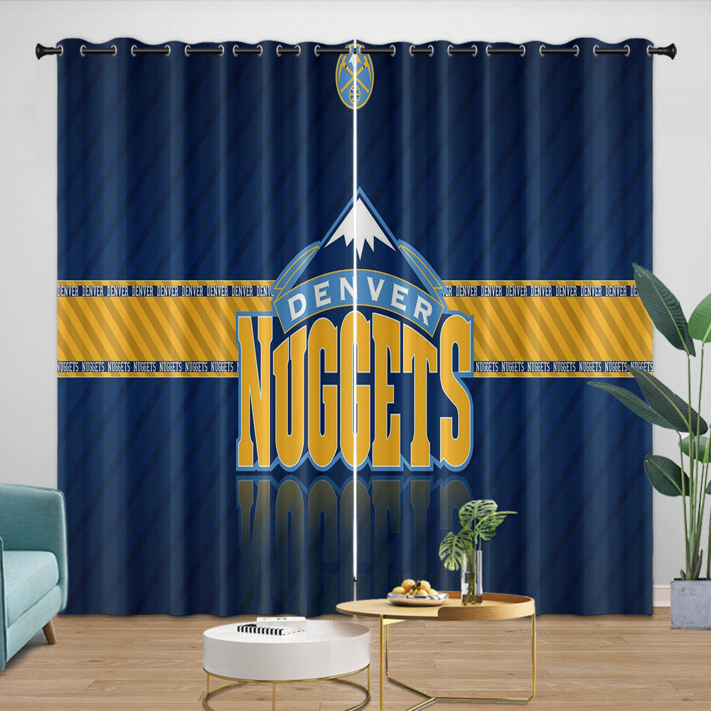 Denver Nuggets Curtains Blackout Window Drapes Room Decoration