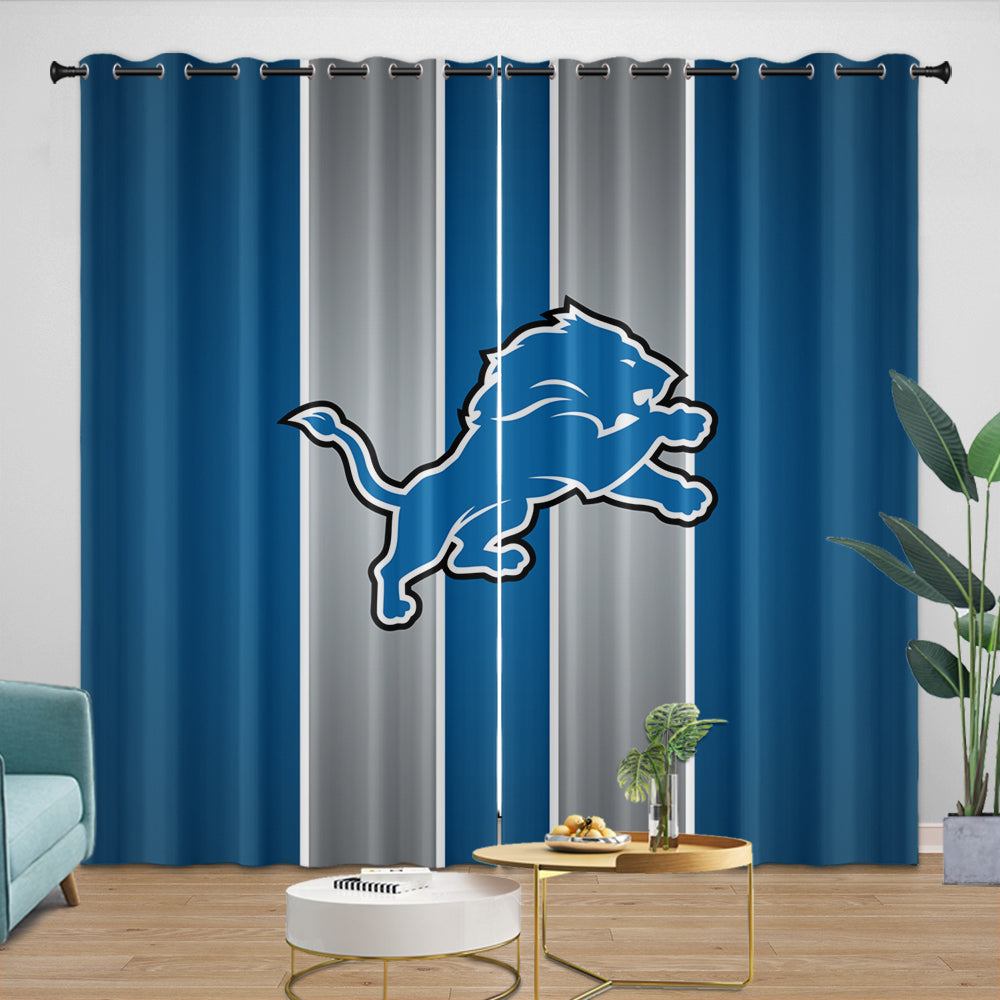 Detroit Lions Curtains Blackout Window Drapes