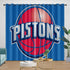 Detroit Pistons Curtains Blackout Window Drapes Room Decoration