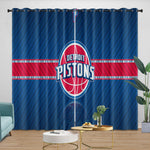 Detroit Pistons Curtains Blackout Window Drapes Room Decoration