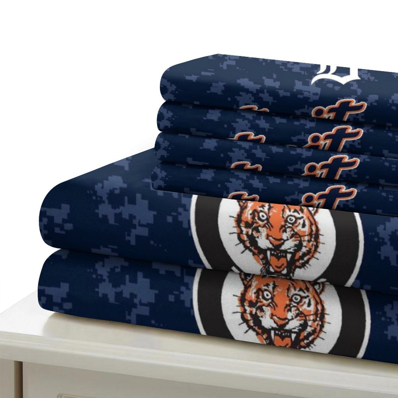 Detroit Tigers Bedding Set Quilt Cover Without Filler