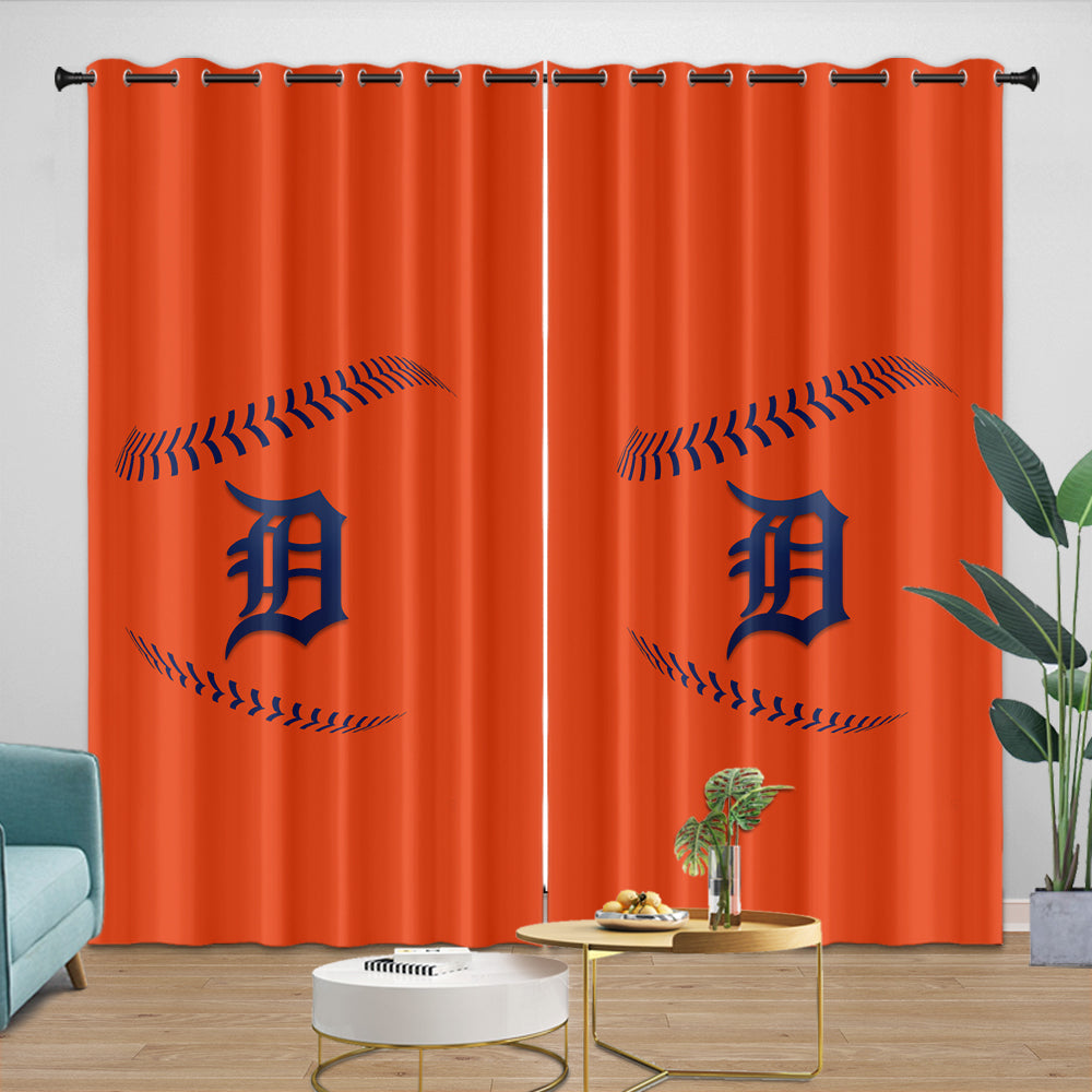 Detroit Tigers Curtains Blackout Window Drapes Room Decoration