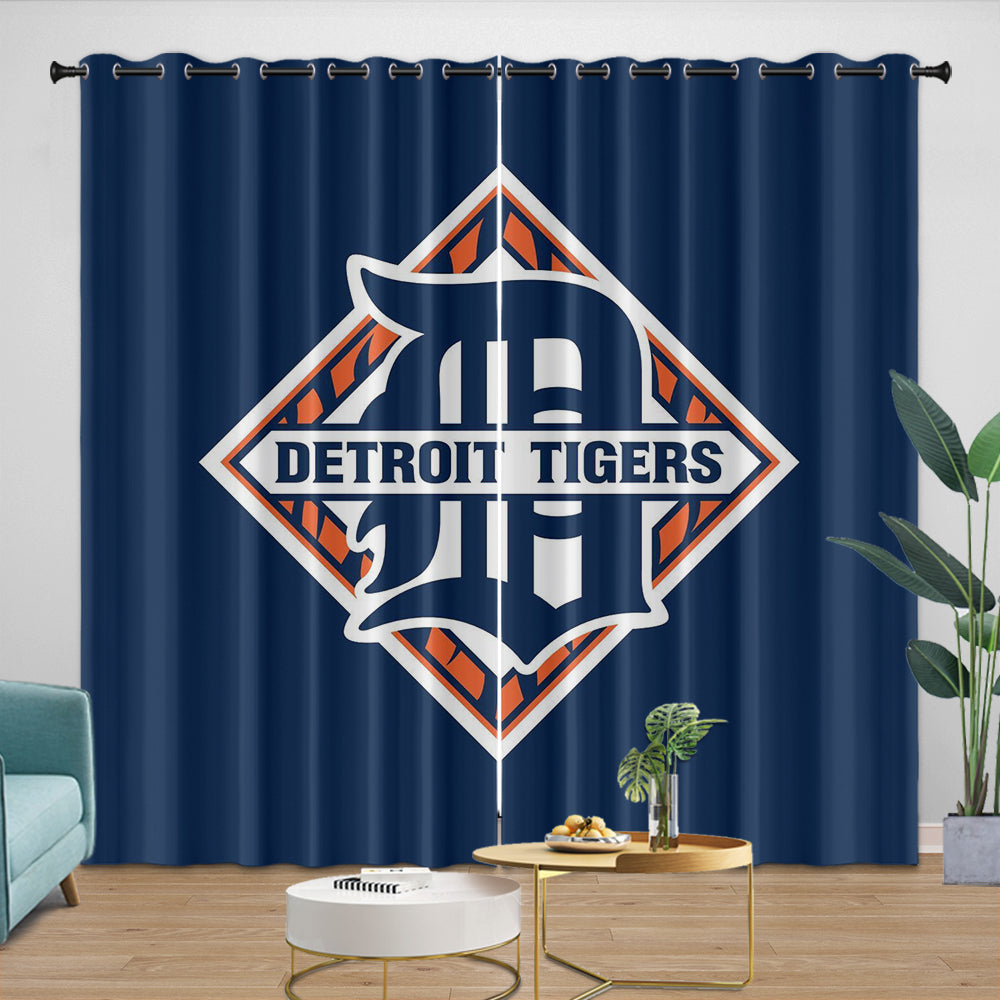 Detroit Tigers Curtains Blackout Window Drapes Room Decoration