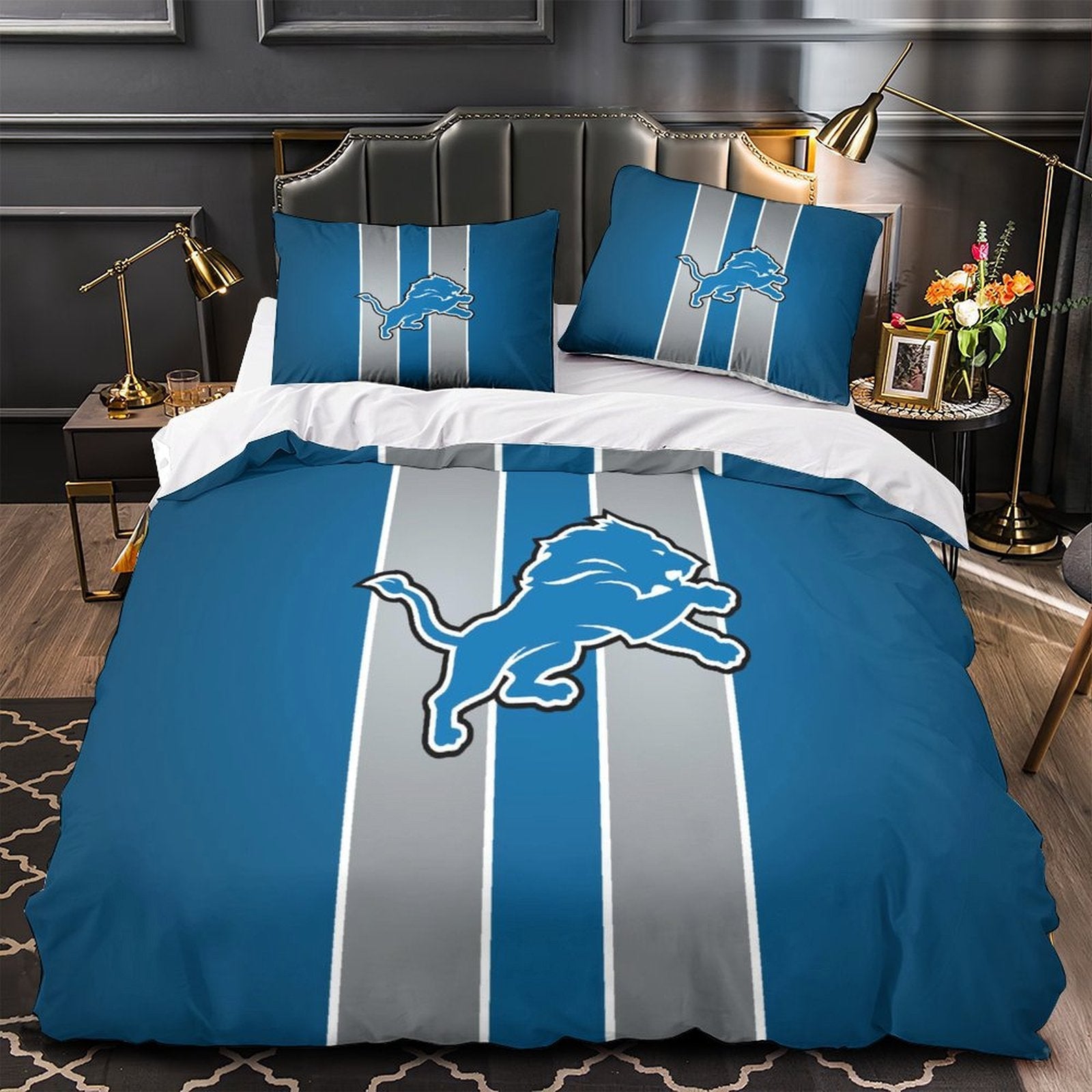 Detroit Lions Bedding Set Duvet Cover Without Filler