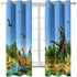 Dinosaur Curtains Blackout Window Treatments Drapes Room Decoration