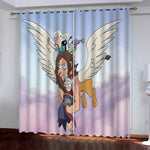 Disenchantment Curtains Pattern Blackout Window Drapes