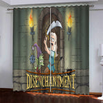 Disenchantment Curtains Pattern Blackout Window Drapes