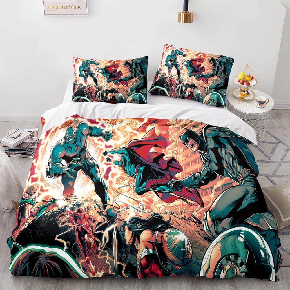 Disney Justice League Bedding Set Quilt Duvet Cover Throw Bedding Sets