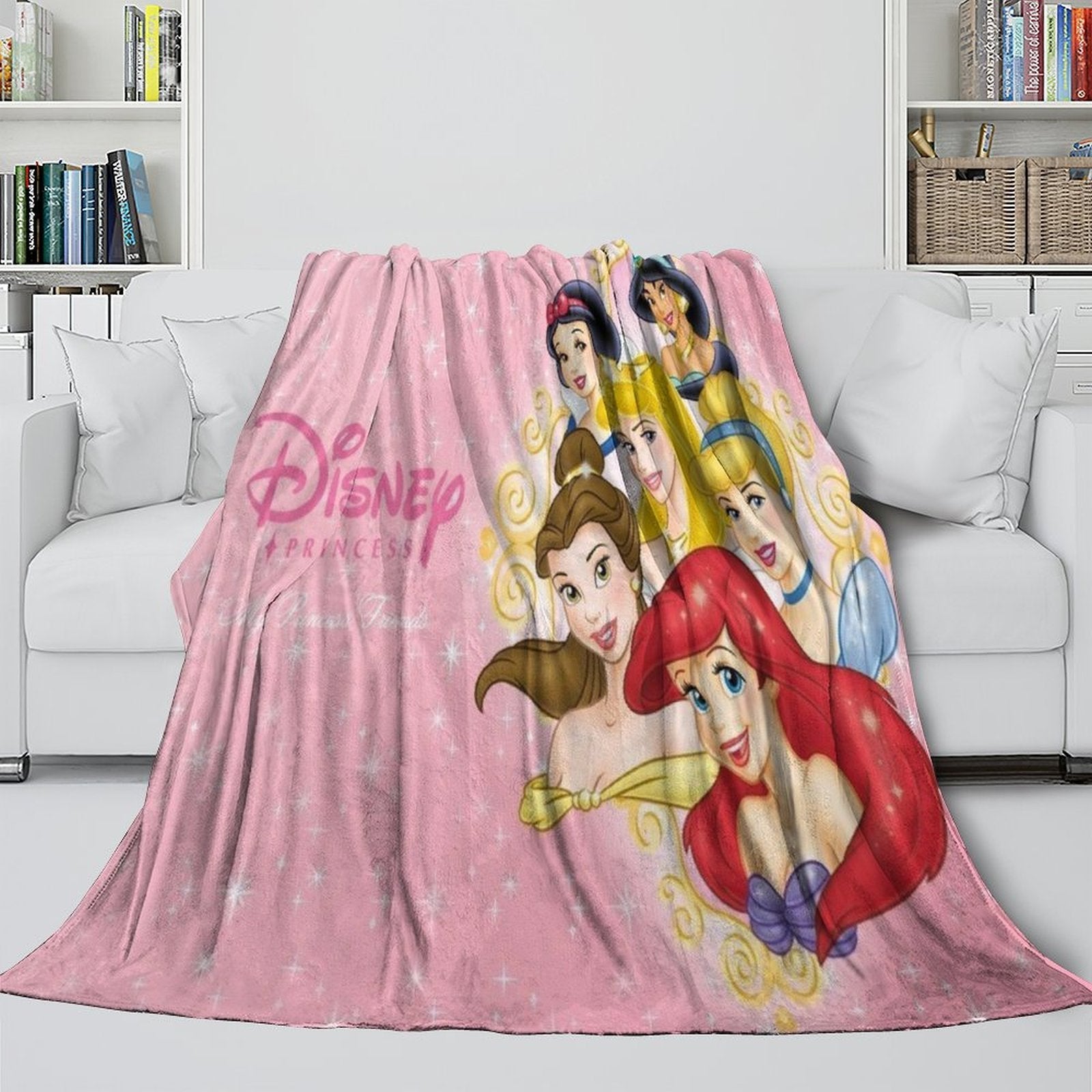 Disney Princess Pattern Blanket Flannel Throw Kids Room Decoration