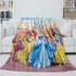 Disney Princess Pattern Blanket Flannel Throw Kids Room Decoration