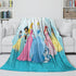 Disney Princess Pattern Blanket Flannel Throw Kids Room Decoration