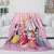 Disney Princess Pattern Blanket Flannel Throw Kids Room Decoration