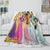 Disney Princess Pattern Blanket Flannel Throw Kids Room Decoration