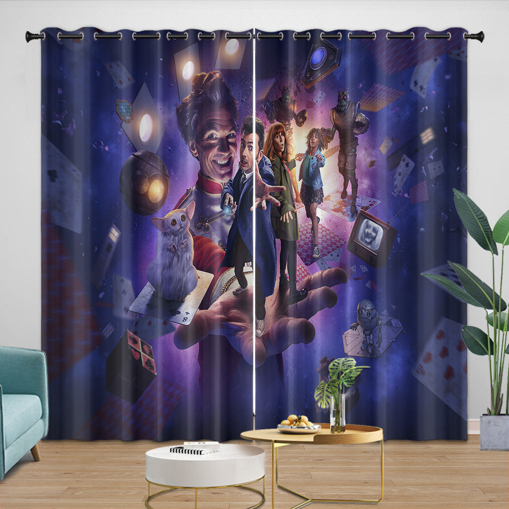 Doctor Who Curtains Blackout Window Drapes Room Decoration