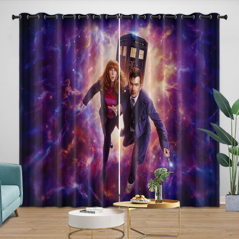 Doctor Who Curtains Blackout Window Drapes Room Decoration