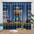 Dog Man Curtains Blackout Window Drapes Room Decoration