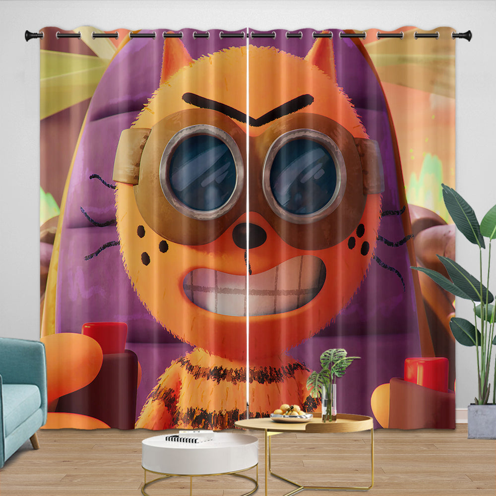Dog Man Curtains Blackout Window Drapes Room Decoration