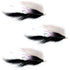 The Fly Fishing Place Dolly Llama Stinger Streamer Flies - 3 Black and White Salmon Steelhead Trout Alaska Fly Fishing Flies - Hook Size 4