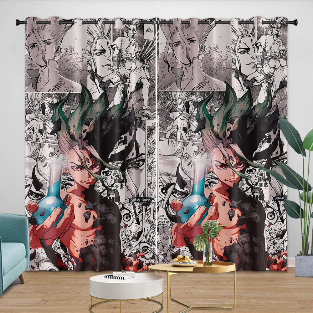 Dr Stone Hd Anime Curtains Blackout Window Drapes