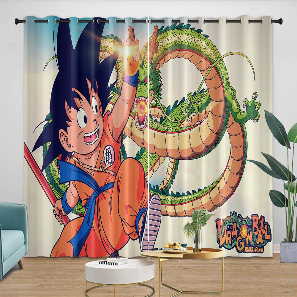 Dragon Ball Curtains Blackout Window Kids Room Drapes
