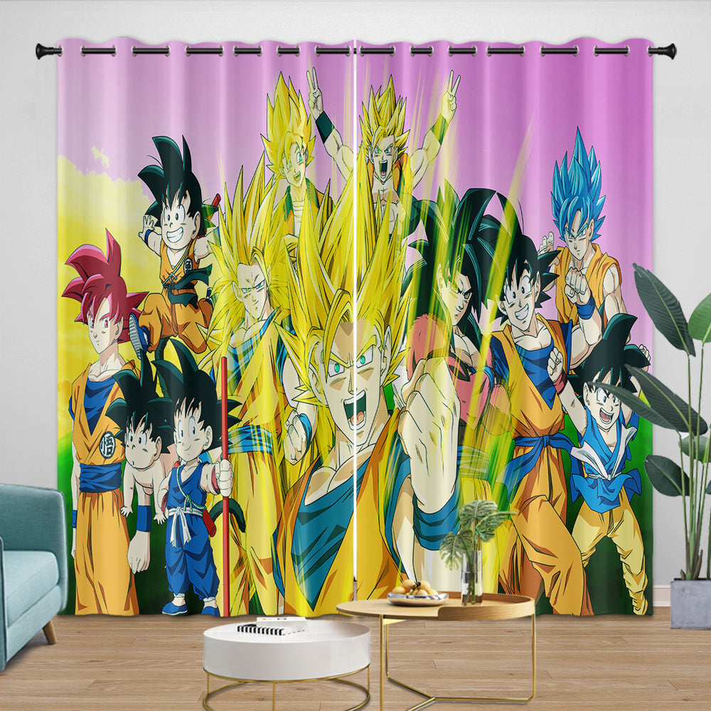 Dragon Ball Curtains Blackout Window Pattern Drapes Room Decoration