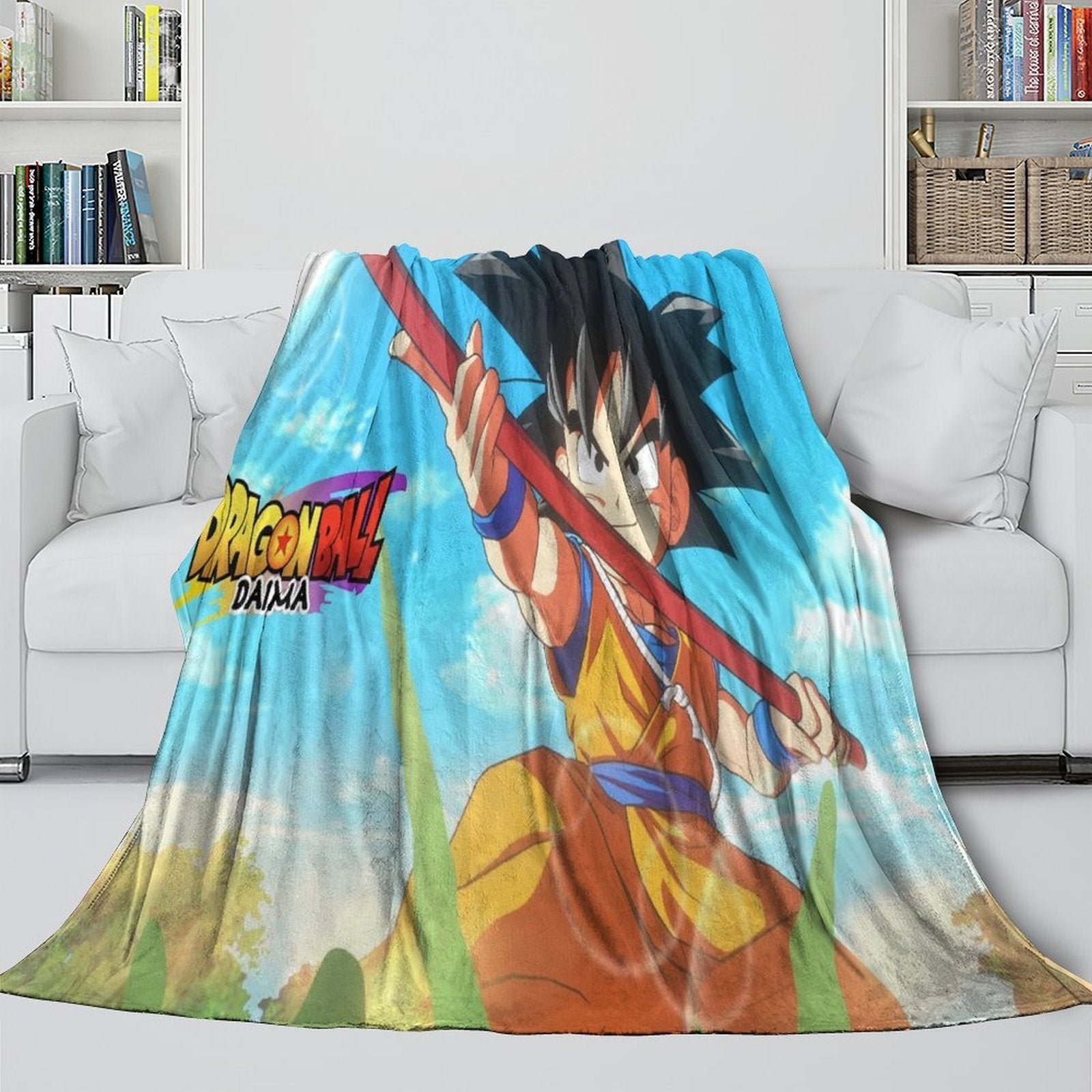 Dragon Ball DAIMA Blanket Flannel Pattern Throw Room Decoration