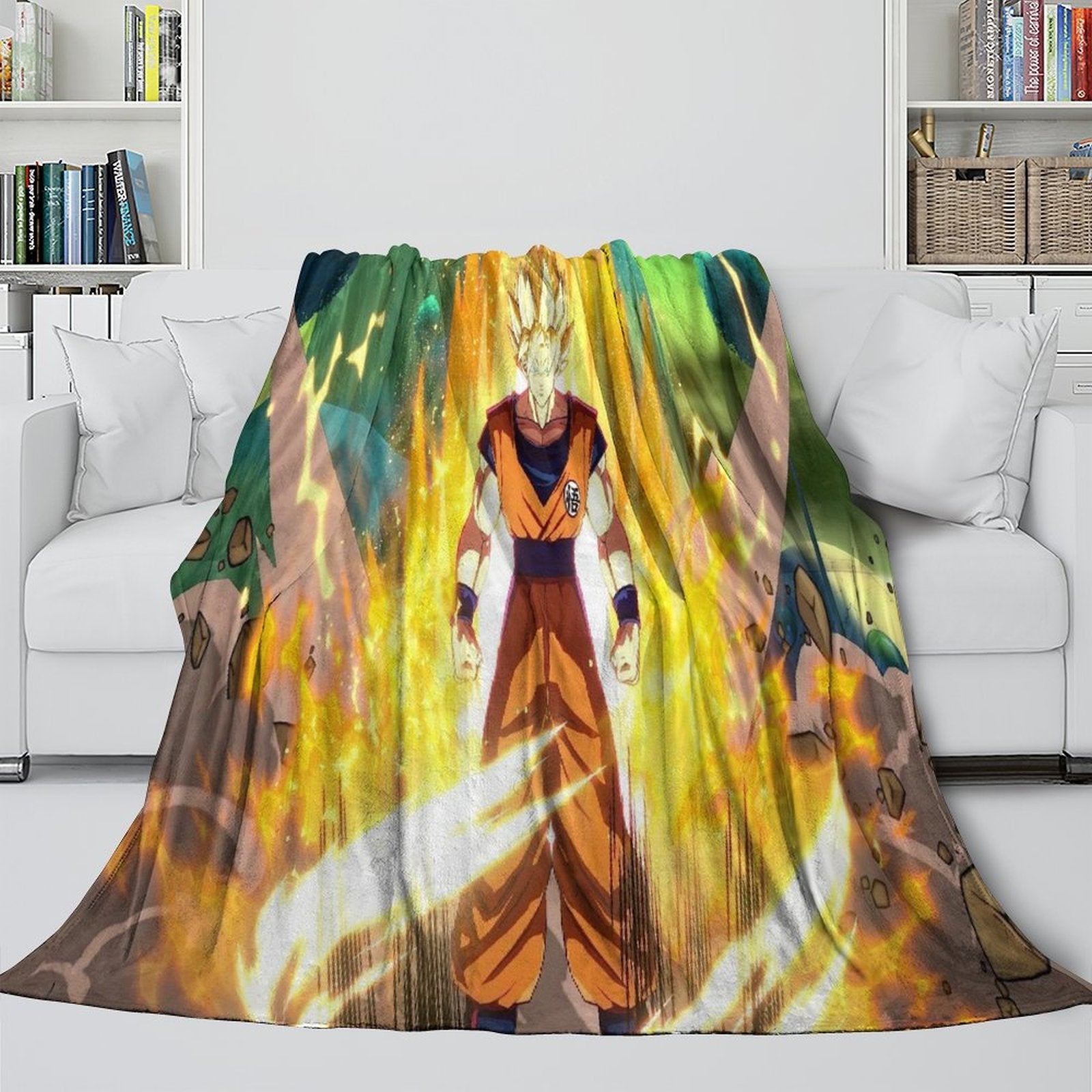 Dragon Ball FighterZ Blanket Flannel Fleece Throw Room Decoration