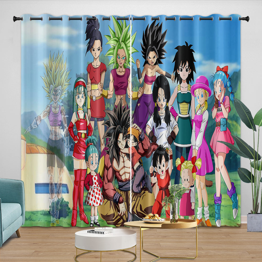 Dragon Ball GT Curtains Blackout Window Drapes Room Decoration