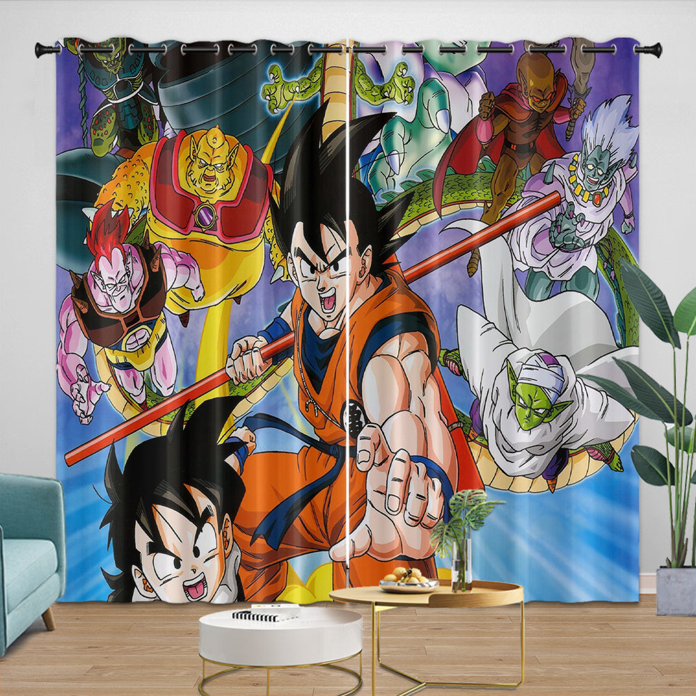 Dragon Ball KAI Curtains Blackout Window Drapes Room Decoration