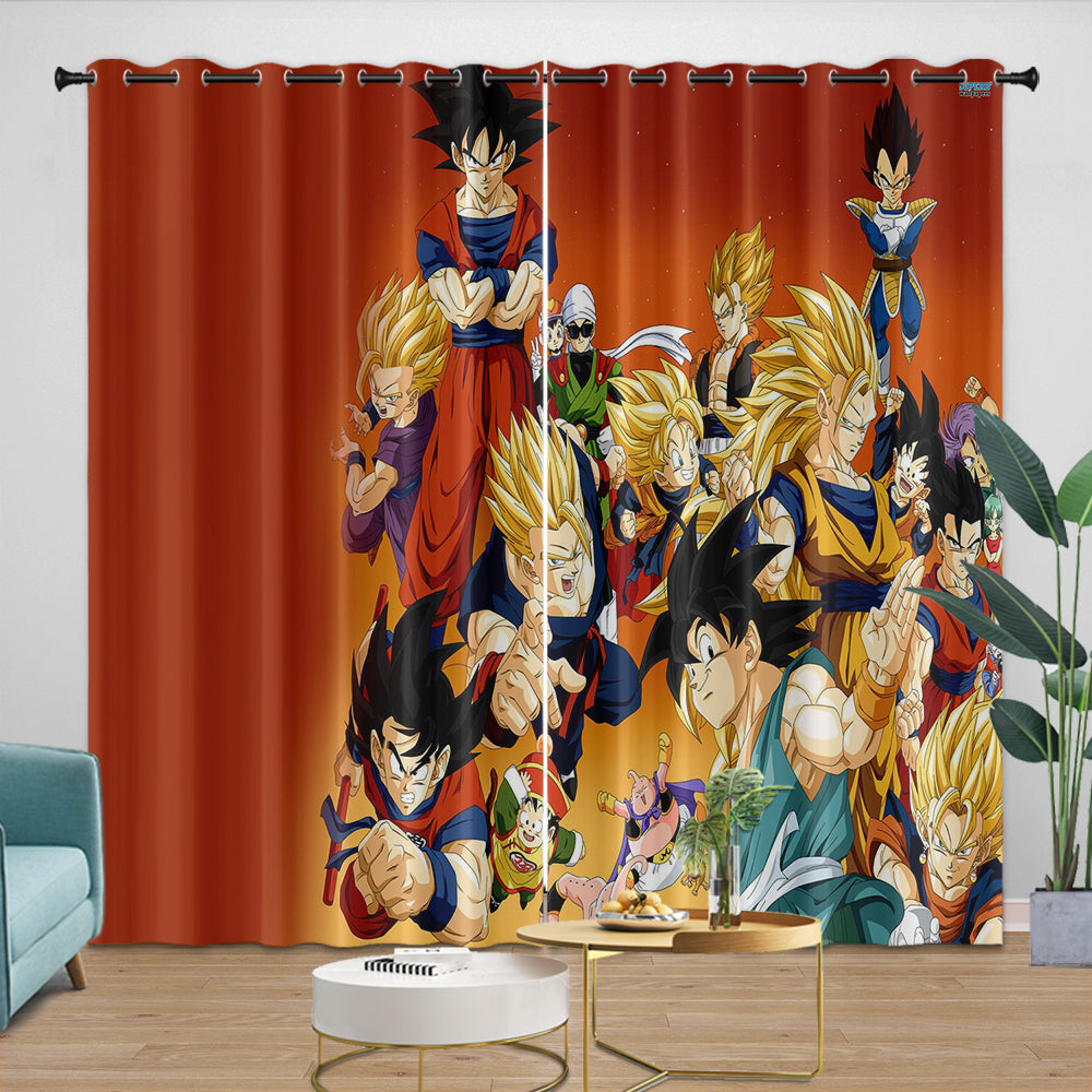 Dragon Ball KAI Curtains Blackout Window Drapes Room Decoration
