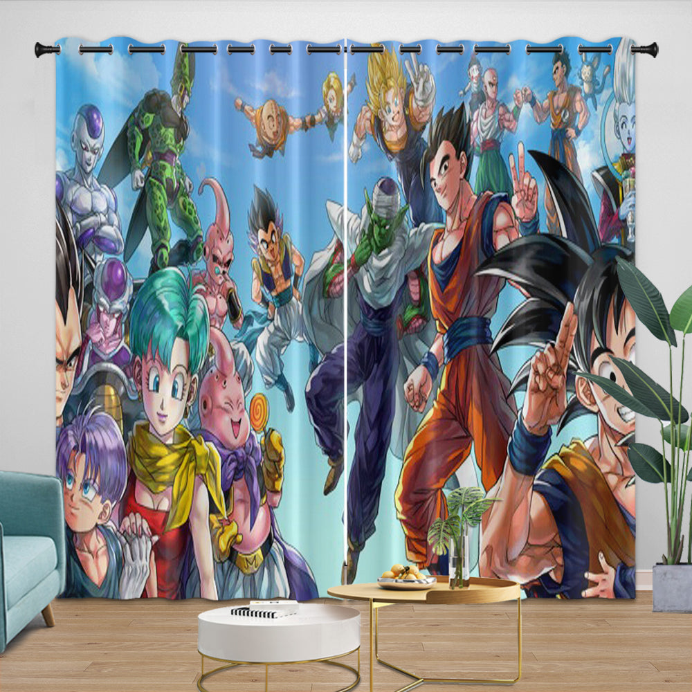 Dragon Ball KAI Curtains Blackout Window Drapes Room Decoration