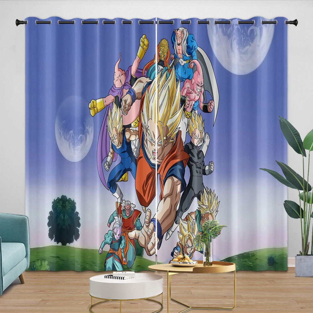 Dragon Ball KAI Curtains Blackout Window Kids Room Drapes