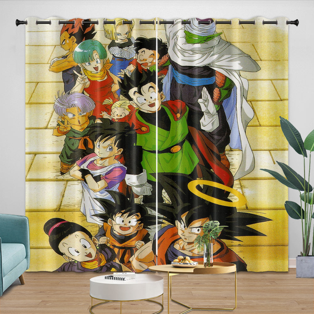 Dragon Ball KAI Curtains Blackout Window Kids Room Drapes