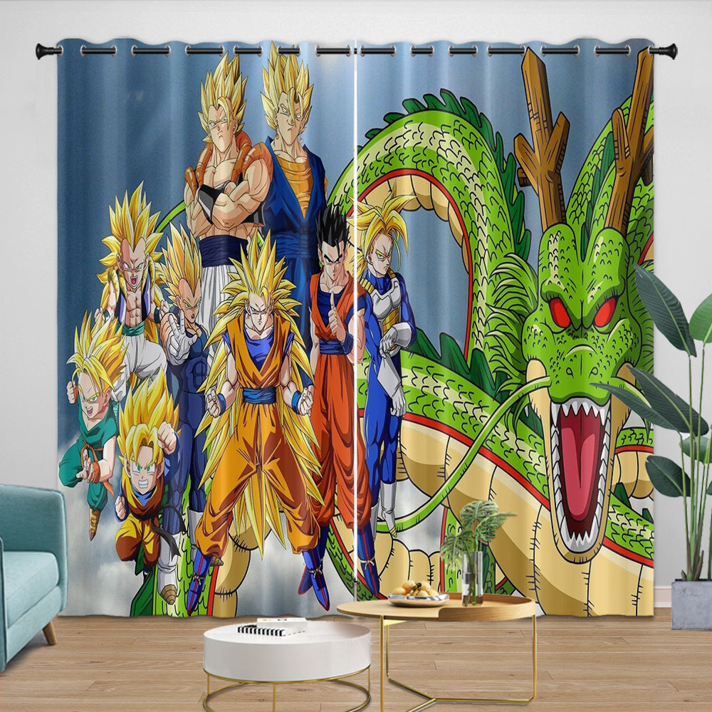 Dragon Ball KAI Curtains Blackout Window Kids Room Drapes