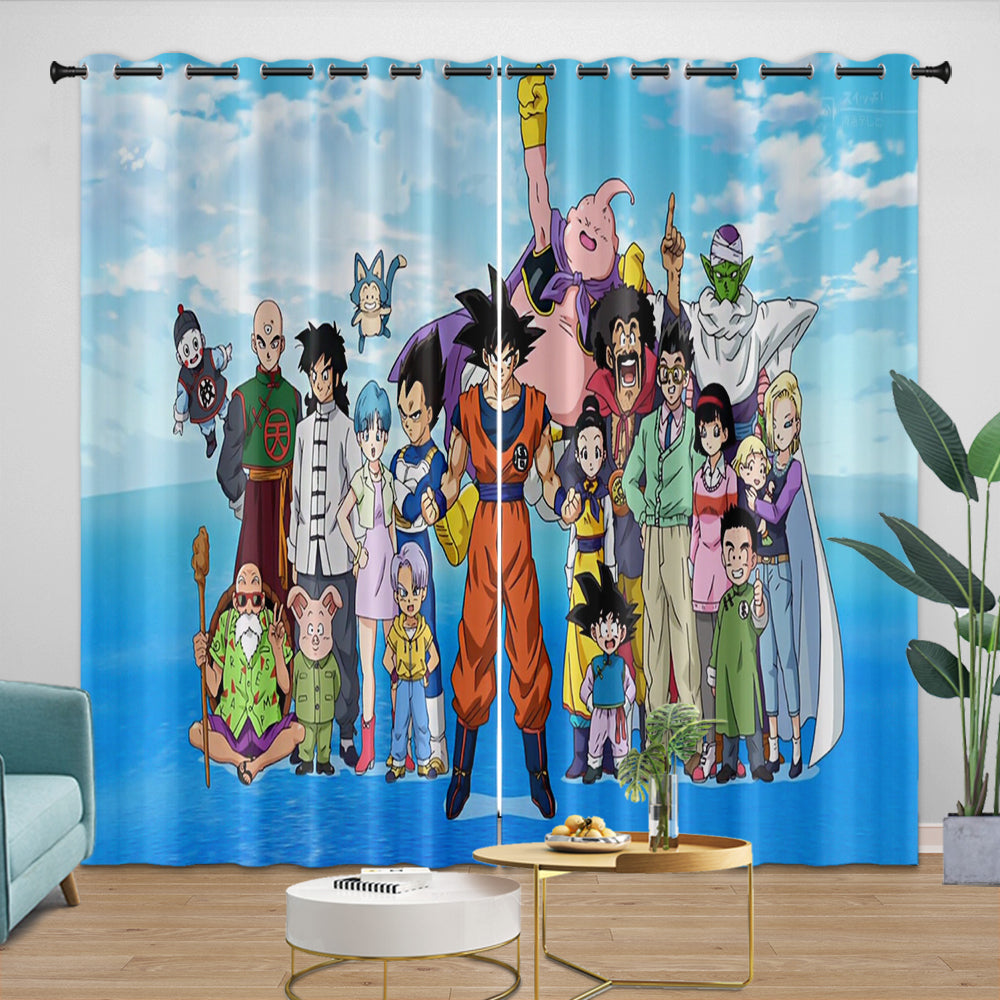 Dragon Ball Super Curtains Blackout Window Drapes Room Decoration