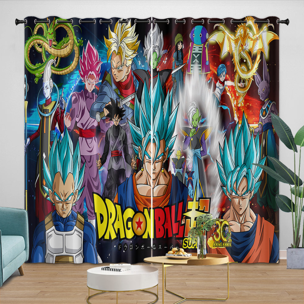 Dragon Ball Super Curtains Blackout Window Drapes Room Decoration