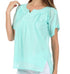 Sakkas Embroidered 100% Cotton Semi-Sheer Short Sleeve Gauzy Top / Blouse