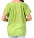 Sakkas Embroidered 100% Cotton Semi-Sheer Short Sleeve Gauzy Top / Blouse