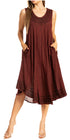Sakkas Everyday Essentials Caftan Tank Dress / Cover Up
