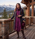 Sakkas Sundara Stonewashed Rayon Embroidered Mid Length Dress