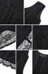 Sakkas Sundara Stonewashed Rayon Embroidered Mid Length Dress