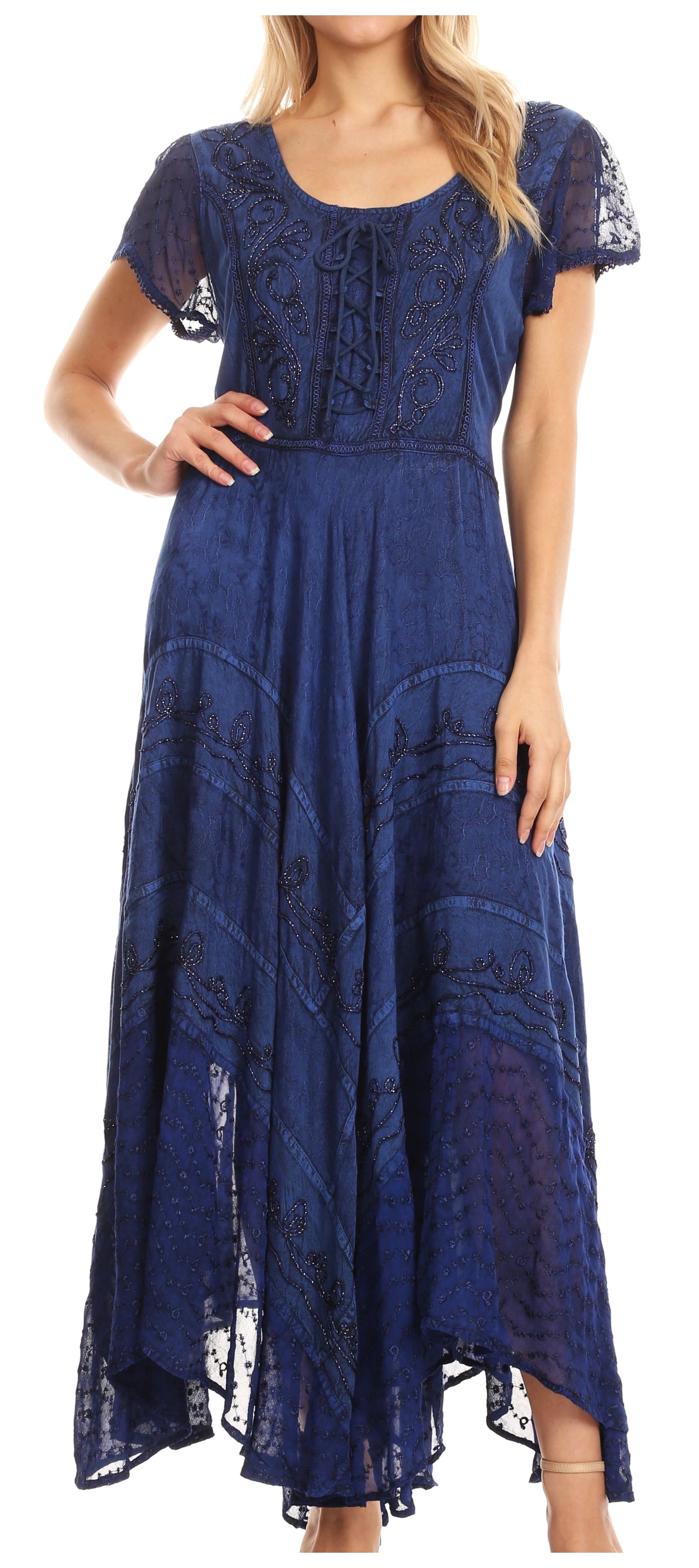 Sakkas Marigold Embroidered Fairy Dress